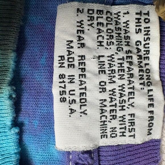 Vintage 90s Liquid Blue Grateful Dead Tie Dye Dancing Skeletons Shirt L USA - Picture 9 of 9